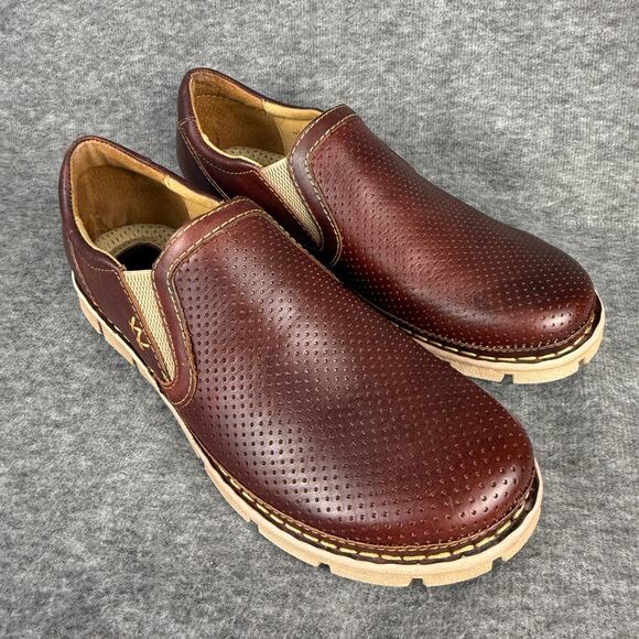 Born Men's Sawyer Loafers Slip-On Brown Full Grain Leather size 12 New in Box - Picture 11 of 13